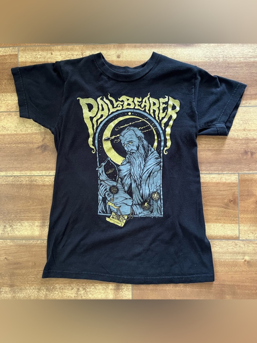 Heavy Metal Pallbearer Black and Gold Graphic Tee